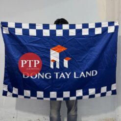 in cờ công ty đông tây land xưởng in cờ ptp