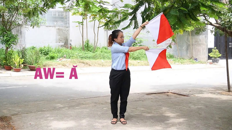 Cờ Semaphore là gì? Bảng chữ cái và cách đánh Semaphore 4 Người phát cần đứng ở vị trí thoáng, dễ quan sát và thực hiện tín hiệu