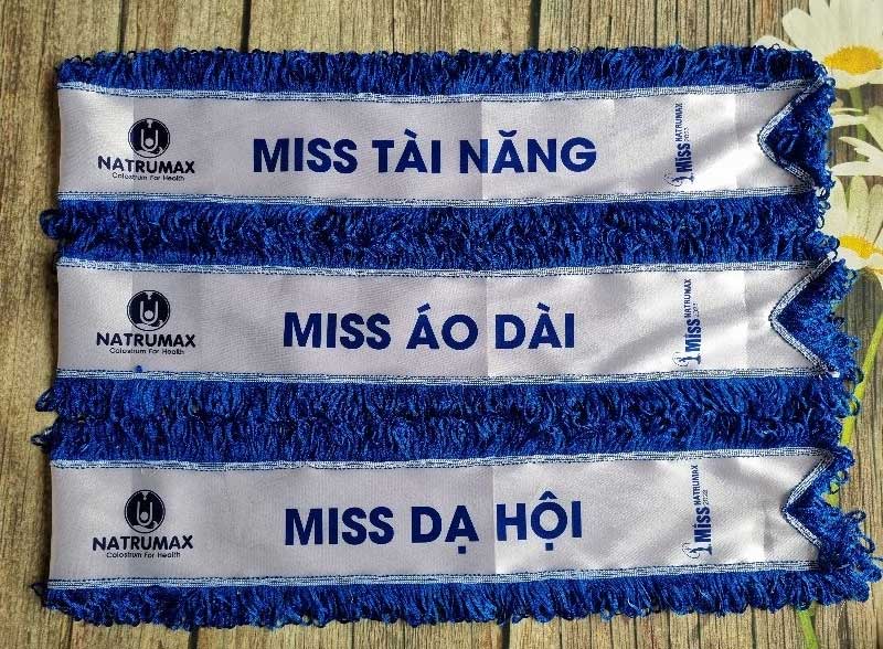 In sash, băng đeo chéo theo yêu cầu 3 In sash băng đeo chéo
